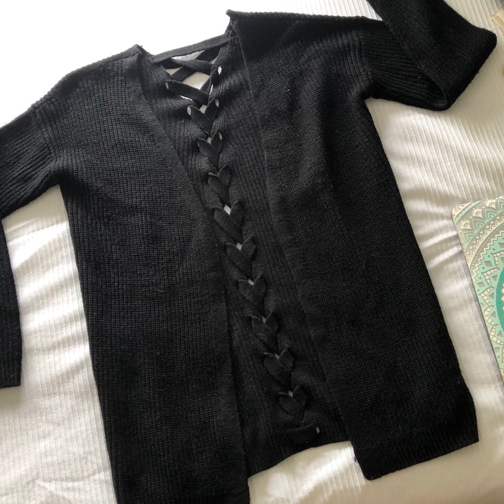 Black cardigan